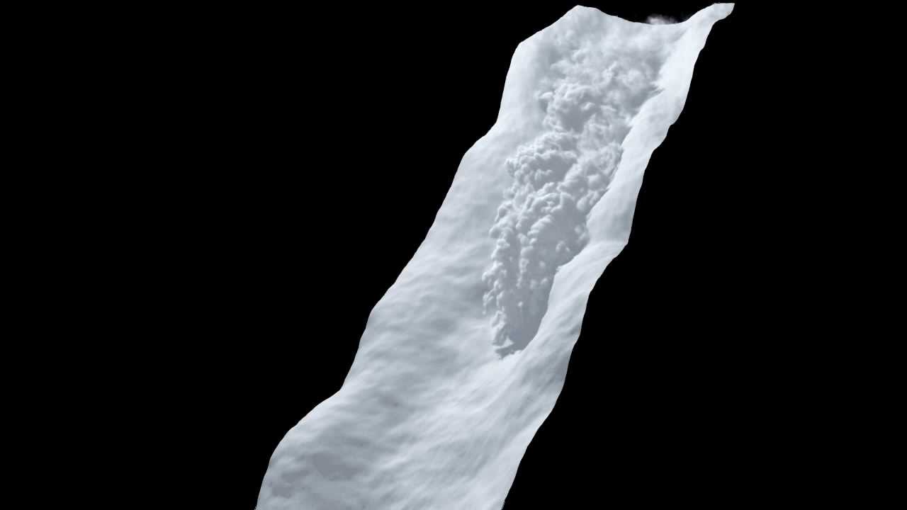 Avalanche fluid simulation FumeFX test 2 - YouTube
