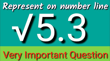 Represent root 5.3 on the number line, Locate root 5.3 on number line, √5.3 on the number line,