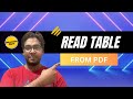 ReadTable from PDF