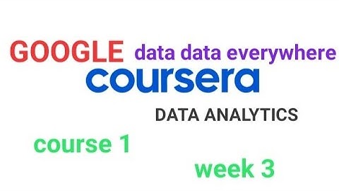 Foundations : Data, Data, Everywhere Week 3 all answers [Coursera] #coursera #dataanalytics #google