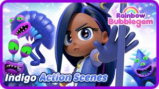 Indigo, the Mysterious Princess | Indigo Action Scenes | Cartoon for Kids | Rainbow Bubblegem🌈