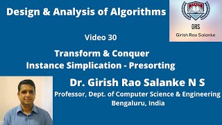 30  Transform & Conquer   Instance Simplication