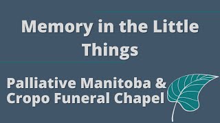 Memory in the Little Things
