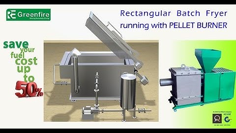 Rectangular Batch Fryer running with Pellet Burner | 50% Cost Saving against Diesel