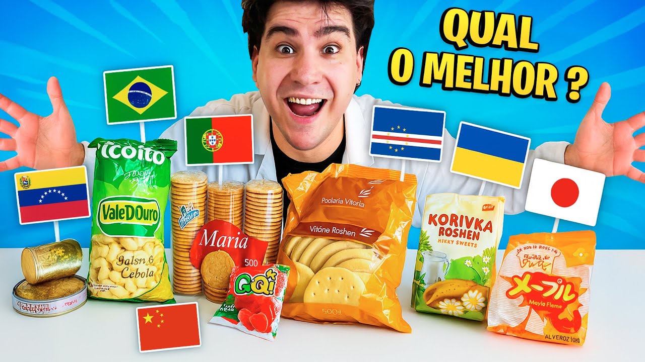 Provei Snacks INTERNACIONAIS de Cada País – Qual é o Melhor ?