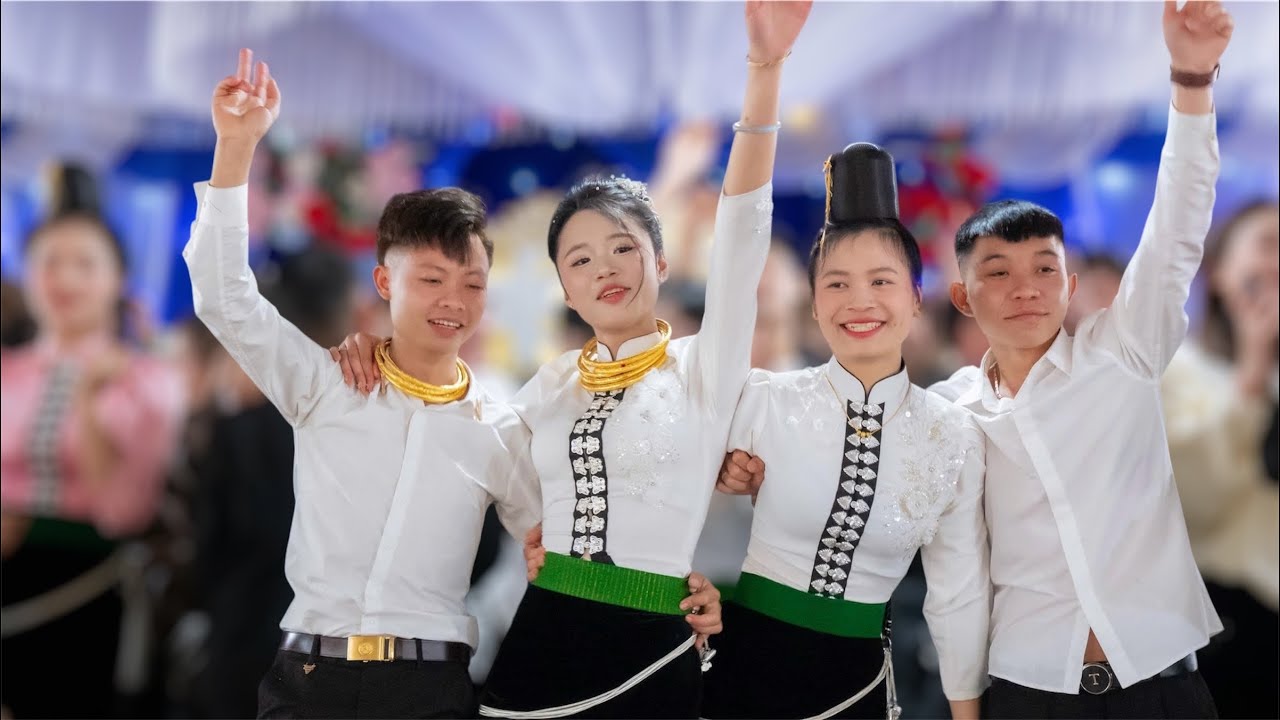 NHẢY QUÁ CĂNG TẠI ĐÁM CƯỚI NGƯỜI THÁI ĐEN THUẬN CHÂU SƠN LA - CHÚ RỂ ANH LONG & CÔ DÂU VI HƯƠNG