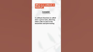 What is a Callback in Node.js? Node Interview Guide - Master MERN Stack Concepts #shorts #ytshorts