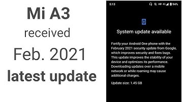 Mi A3 received February 2021 latest security update
