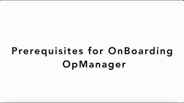Three simple steps to onboard OpManager into your network