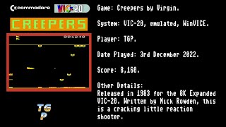 Creepers - Virgin - Commodore VIC-20 + 8K - WinVICE - 8,160 points.