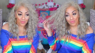 She Is Cute Under 45 Synthetic Bomb Shell 13X4 Lace Front Wig Mane Concept Mlf09 Samsbeauty