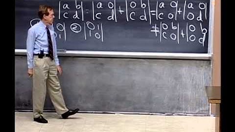 Lec 19 Determinant formulas and cofactors Formula for determinant 2×2
