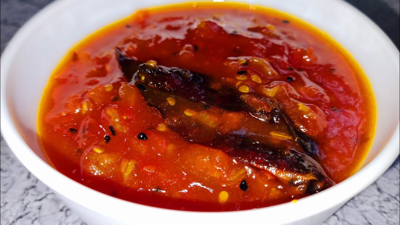 Tomato chutney টমেটো চাটনি বানানোর রেসিপি লাল টমেটোর চাটনি Tomato