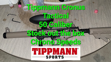 Tippmann Cronus Tactical 50 Caliber Stock out the Box Chrono Joules Speeds