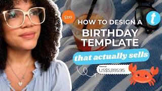 🦀🏝️Design a Trendy Summer Birthday Invite to Sell on Etsy🎂🐚 🦀🏝️Design a Trendy Summer Birthday Invite to Sell on Etsy🎂🐚