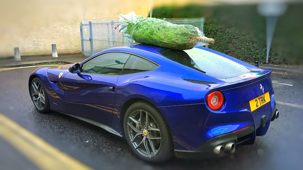 Collecting A Christmas Tree On A Ferrari F12!! - YouTube