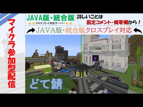 【JAVA版・統合版】【マインクラフト参加型】サバイバルマイクラサーバーどて鯖　[全機種対応]