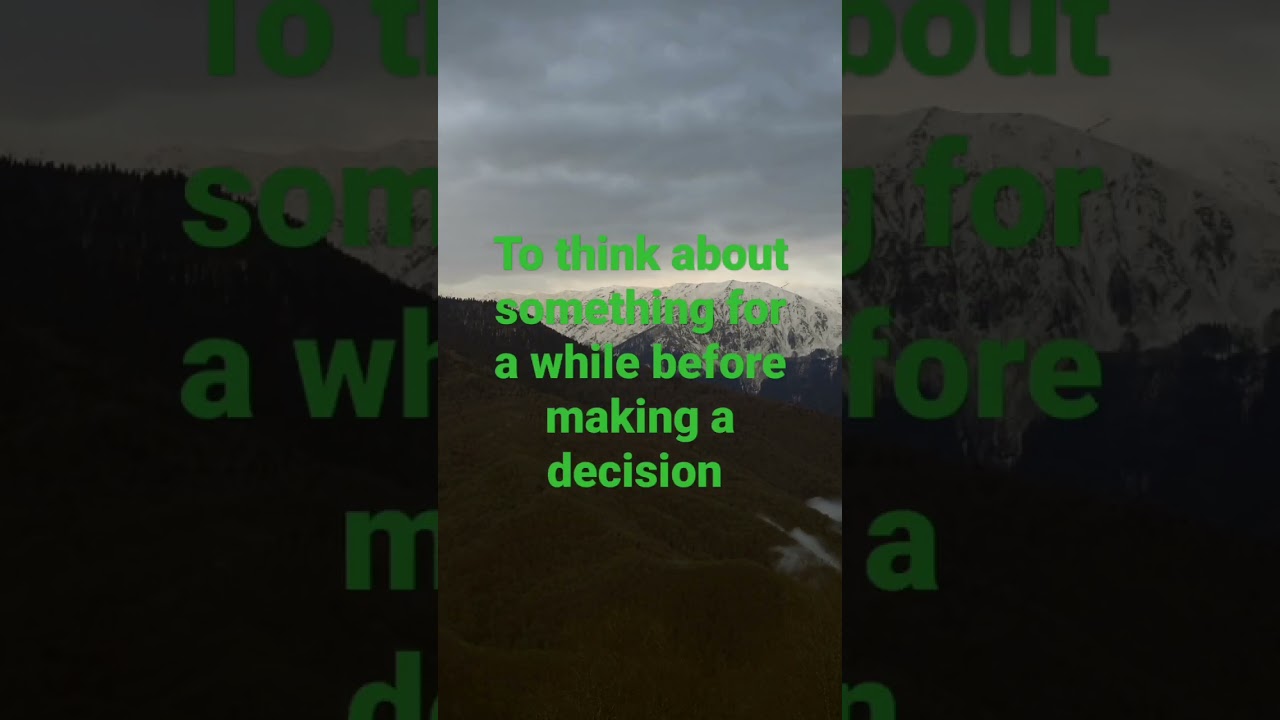 Idiom Sleep on it meaning