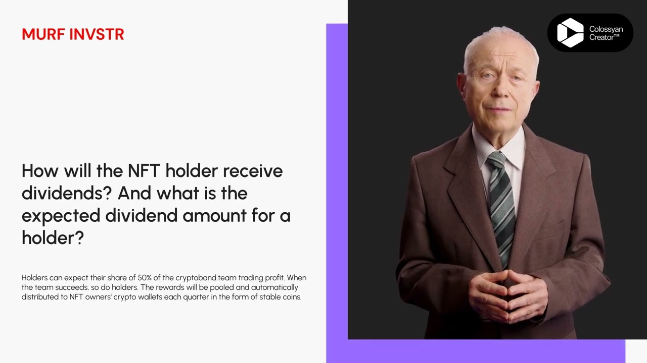 NFT DIVIDENDS debut | MURF INVSTR NFT Crypto Dividend Project. Passive Income 2023