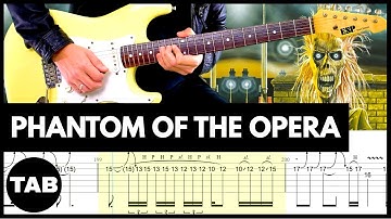 PHANTOM OF THE OPERA Iron Maiden Guitar TAB | Lesson | Tutorial | Cover
