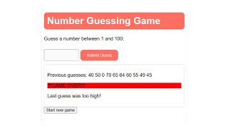 Number Guessing Game Using JavaScript | JavaScript Game |
