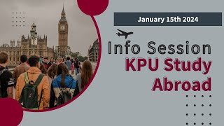 Info Session January 15th 2024