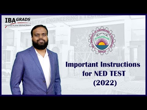 Important Instructions For NED TEST (2022)