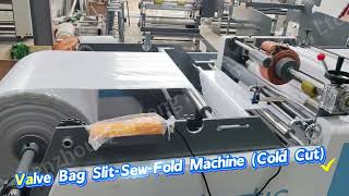 Automatic Woven Bag Valve Sack Slit-Sew-Fold Machine | Cold Cutting | Custom for Brazil
