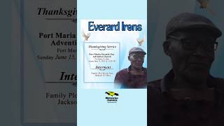 Everard Irons | Funeral Announcement #obituariesjm #jm #ja #jamaica #jamaican