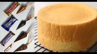 طريقة الكيكة الاسفنجيه الخطيره بالدقيق العادي مع عمل قطع كيك ب 4 حشوات مختلفه