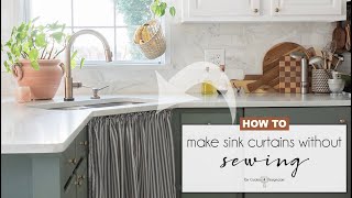 How to make no-sew sink cabinet curtains