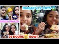 We only ate Healthy v/s Unhealthy food for 24 hours Challenge😨| gopsvlogs ft thebrowndaughter