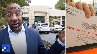 Sen. Warnock Casts His Ballot, Vows To Pass Voting Rights Legislation
