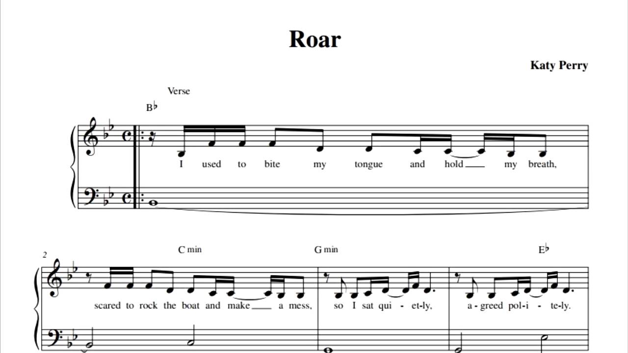 Katy Perry - Roar - Piano Music Sheet - PianoLuck.com - YouTube.