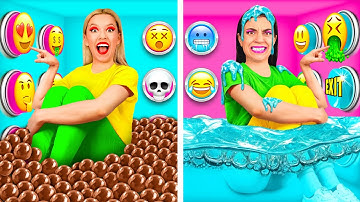 1000 Mystery Buttons Challenge Only 1 Lets You Escape | Edible Battle by BooBoom Challenge