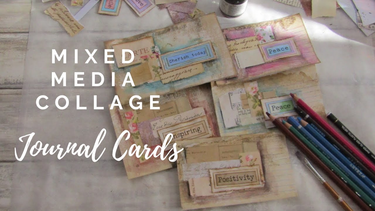 Mixed Media Collage Journal Cards