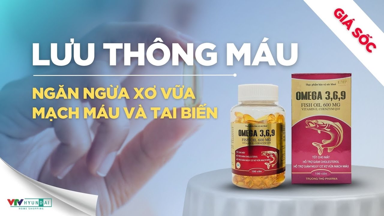 4 HỘP OMEGA 369 FISH OIL TRƯỜNG THỌ, Lưu Thông Máu, Ngăn Ngừa Xơ Vữa Mạch Máu và Tai Biến