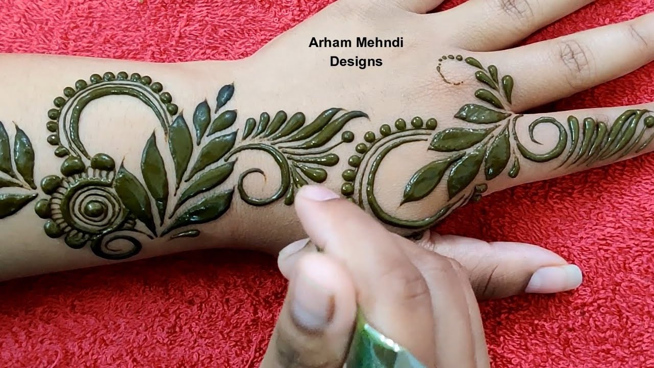 Latest Stylish Floral Arabic Mehndi Design 2021 || Easy Simple ...