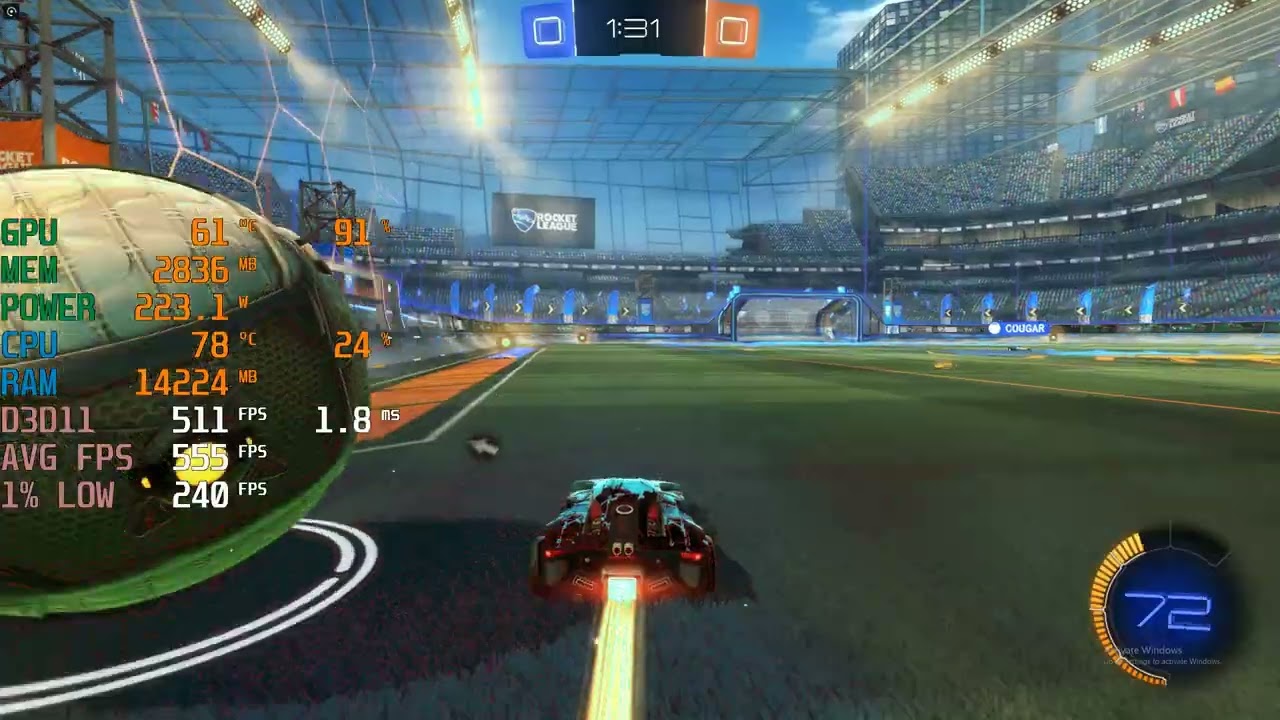 Rocket League - Ryzen 5 7500F + RTX 5070 Ti - 1440p Max Settings - Benchmark Fps Test