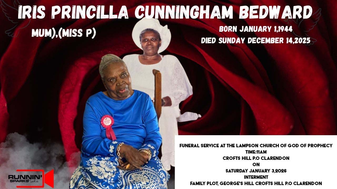 IRIS PRINCILLA CUNNINGHAM BEDWARD (MUM), (MISS P) FUNERAL SERVICE...