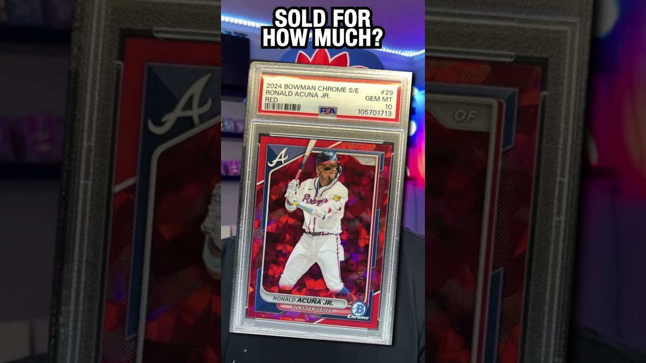 2024 Bowman Chrome Sapphire Ronald Acuna Jr. Baseball Card Red #5 