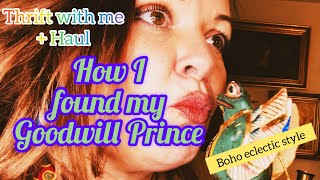 Thrift with me at Goodwill for boho eclectic style plus Giant Haul