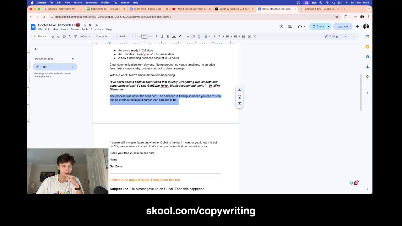 Copywriting 101 Live Stream – 07/03/26