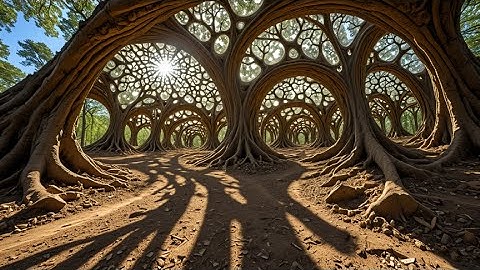 Fractal Zoom 11 - Fractals in Nature  (AI music video, instrumental)