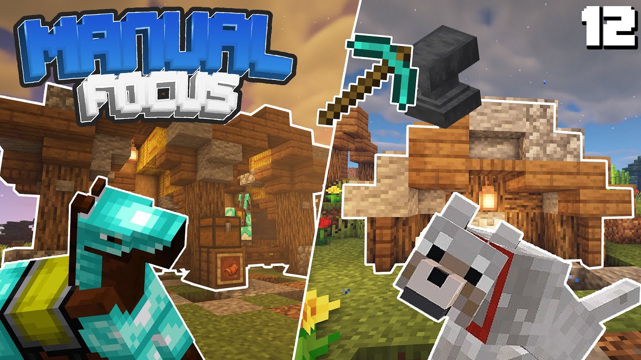 Manual Focus: #12 - Dog Pen + Stables (Minecraft 1.15 Survival) - YouTube