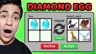 SADECE BİZDE VAR !! DİAMOND EGG TRADE YAPTIM !? Yumurta ( Roblox Adopt Me )