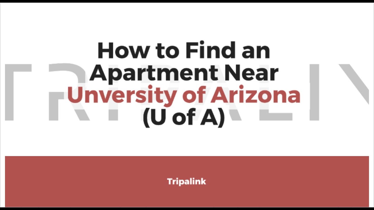 How to Find an Apartment Near University of Arizona YouTube