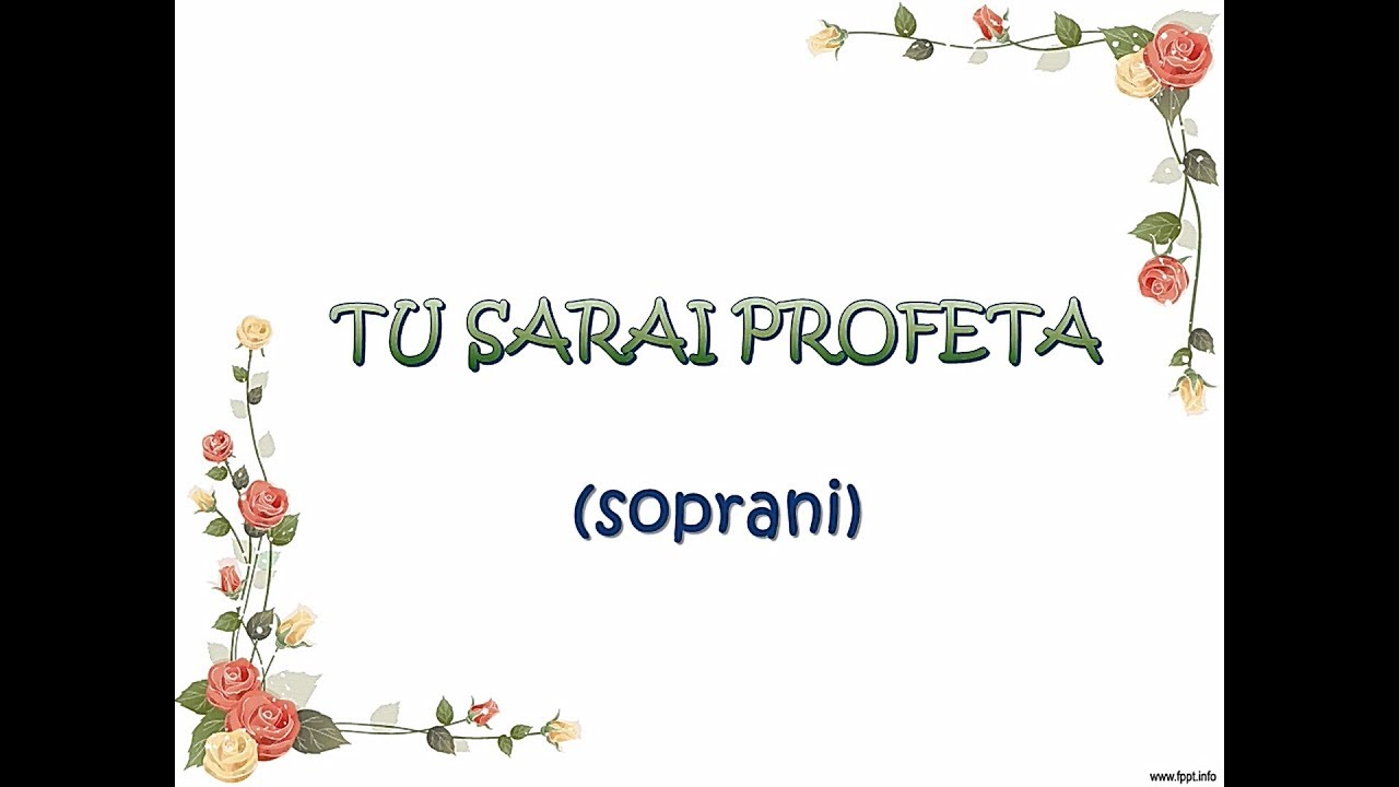 TU SARAI PROFETA voce soprani con testo TU SARAI PROFETA YouTube TU SARAI PROFETA voce soprani con testo TU SARAI PROFETA YouTube