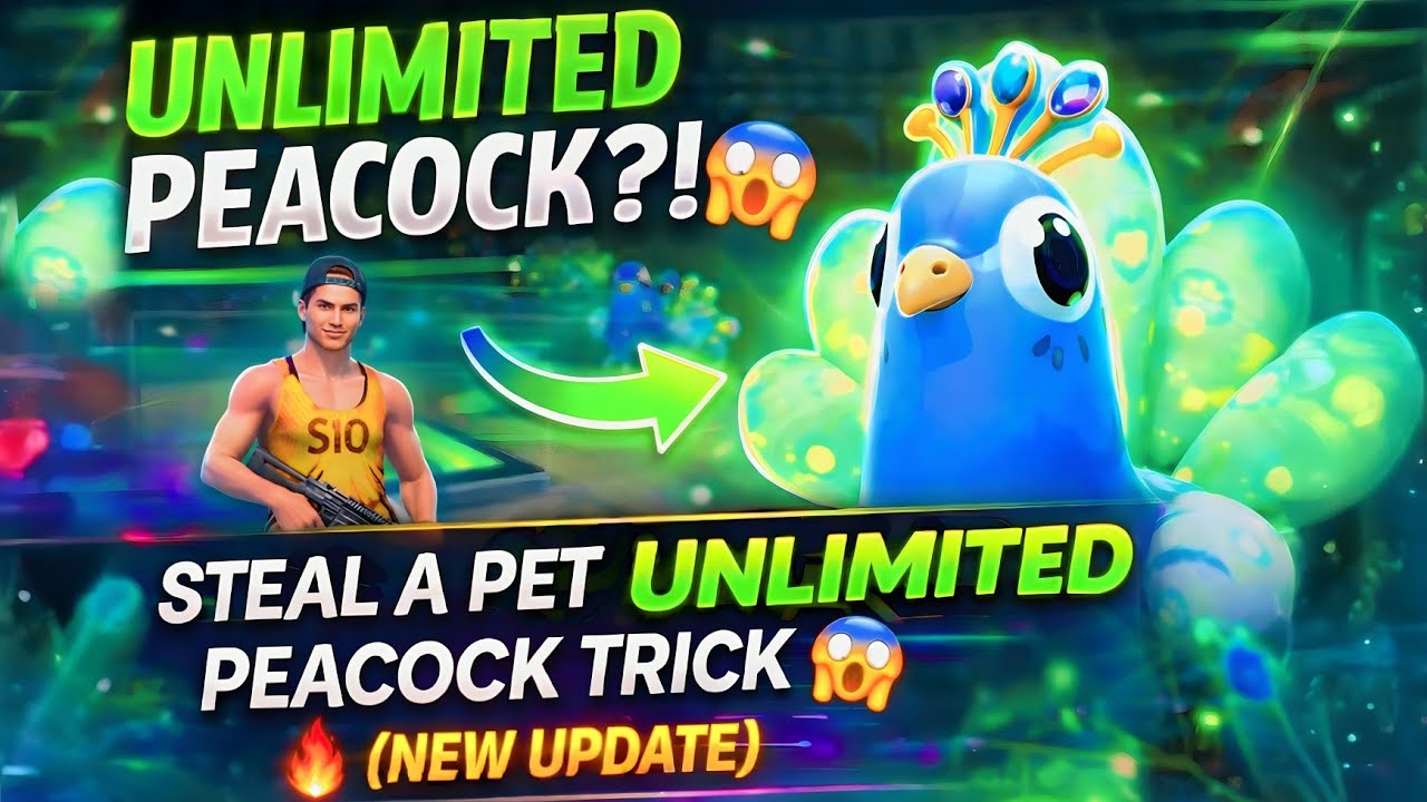 Free Fire Steal A Pet 🤯 Unlimited Peacock Pet Hack 💯 | Steal A Pet Hack update 