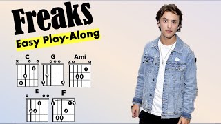 Freaks (Jordan Clarke) EASY Guitar/Lyric Play-Along